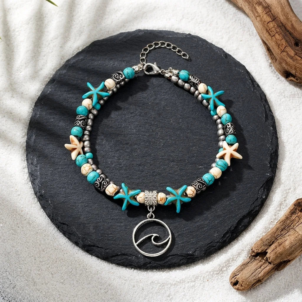 Ocean-Inspired Shell Anklet For Mindful Movement