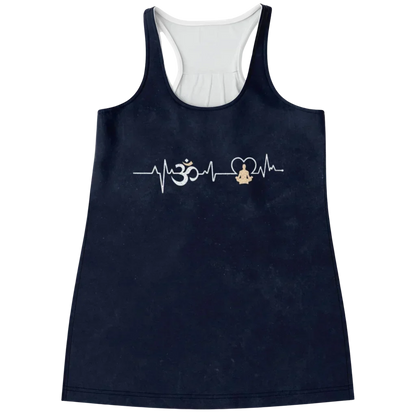 Om Heartbeat Flow Yoga Tank For Women - XS