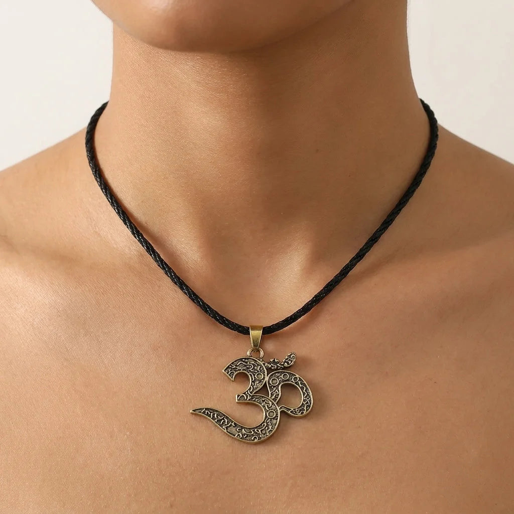 Om Pendant Necklace For Mindfulness Practice