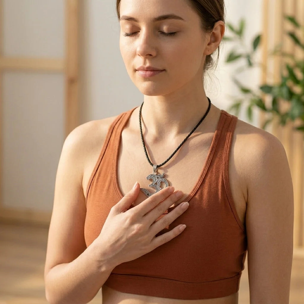 Om Pendant Necklace For Mindfulness Practice