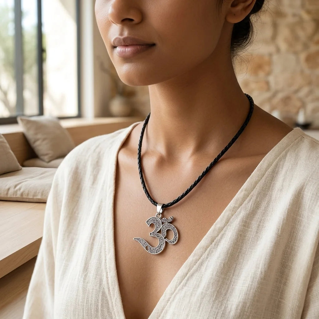 Om Pendant Necklace For Mindfulness Practice