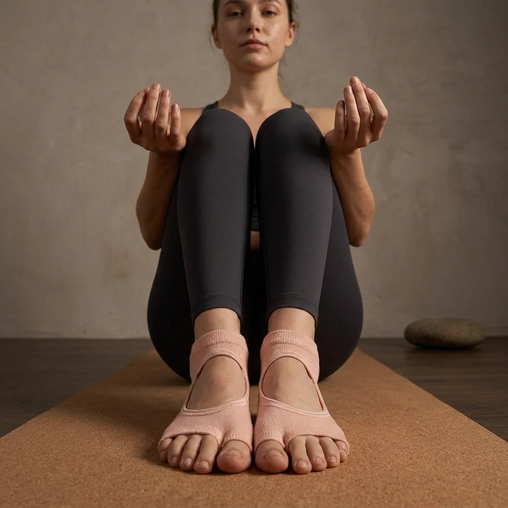 Open Toe Cute Yoga Socks With Anti Slip Grip