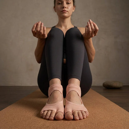 Open Toe Cute Yoga Socks With Anti Slip Grip