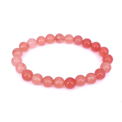 Orange Bead Bracelet For Daily Wellness Rituals - 8mm