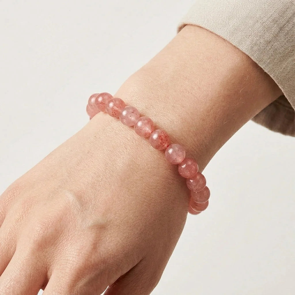 Orange Bead Bracelet For Daily Wellness Rituals - 8mm