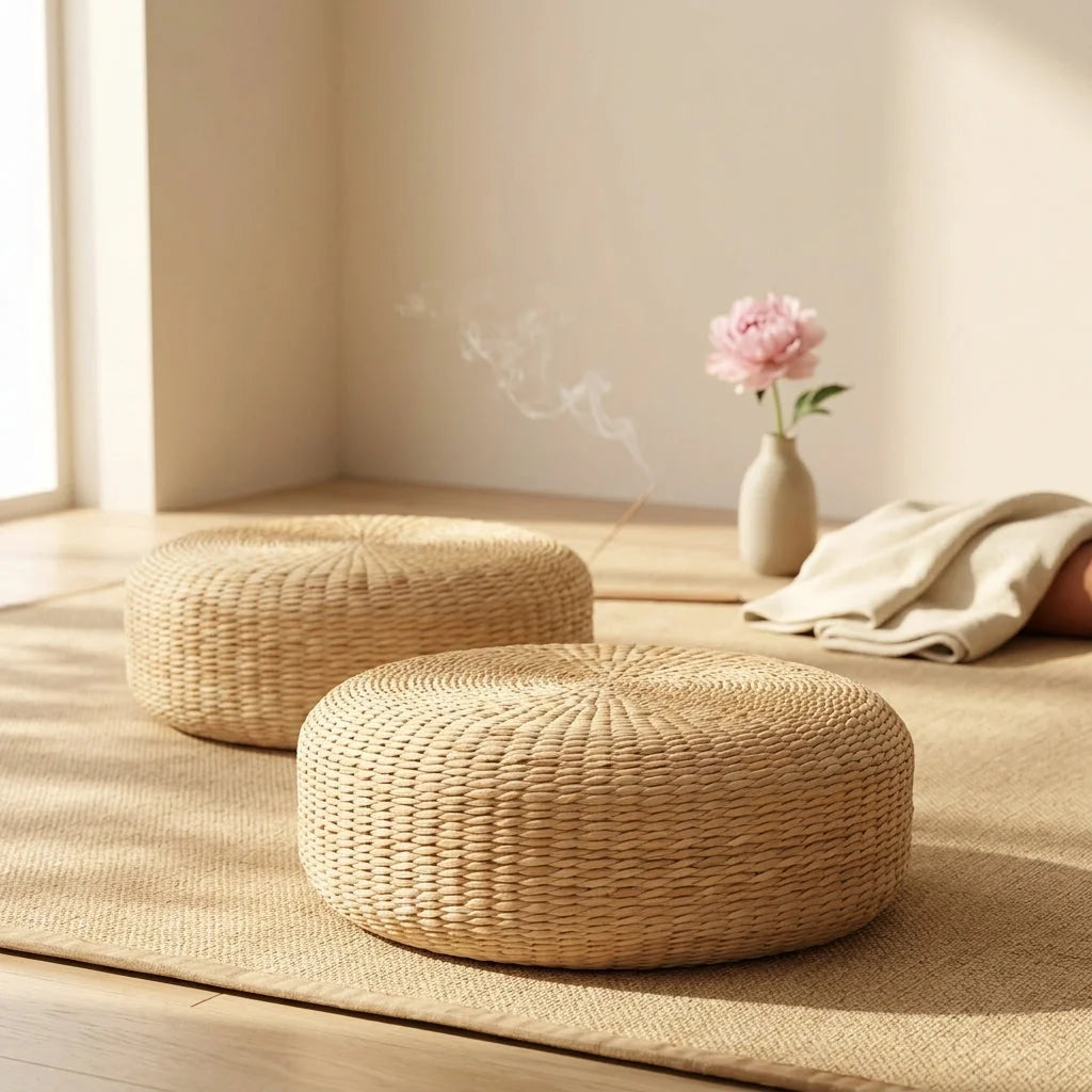 Ottoman Pouf Floor Pillow For Yoga And Home Comfort