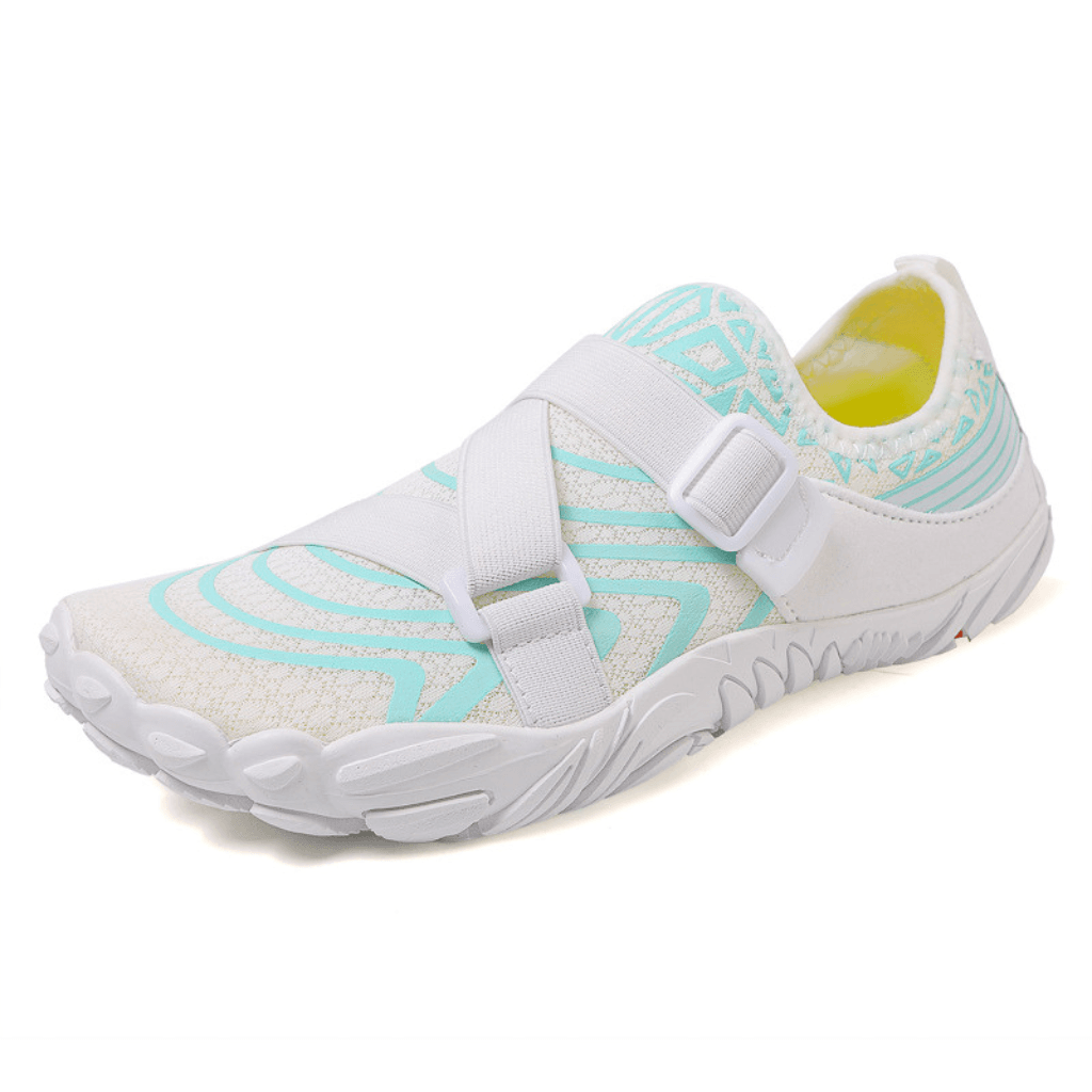 Outdoor Yoga Shoes With Breathable Mesh And Grip Sole - White Blue / 35