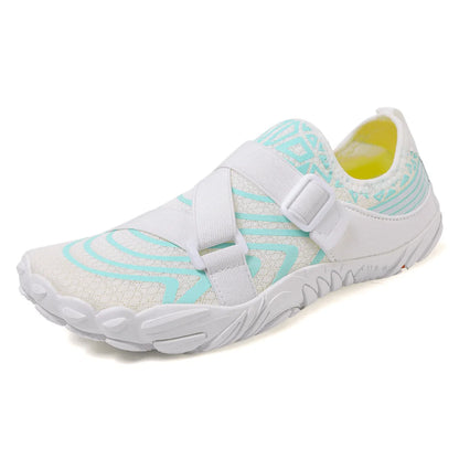 Outdoor Yoga Shoes With Breathable Mesh And Grip Sole - White Blue / 35