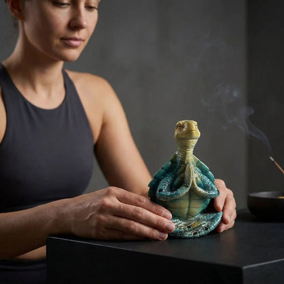 Peaceful Meditating Turtle Resin Yoga Ornament - Yoga Turtle