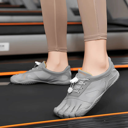 Pilates Grip Shoes With Breathable Mesh Comfort - Gray / 35