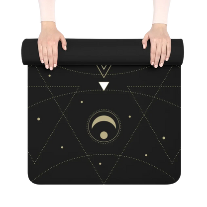 Pilates Yoga Mat With Sacred Celestial Symbols - 24x68
