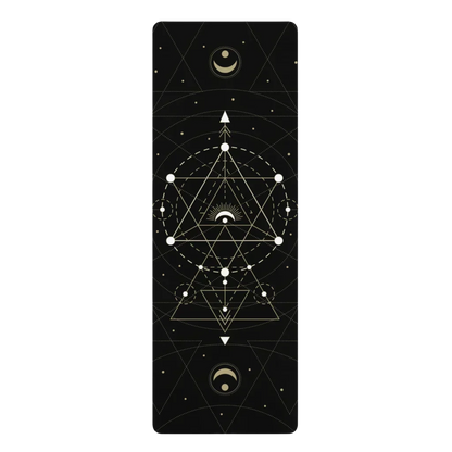 Pilates Yoga Mat With Sacred Celestial Symbols - 24x68