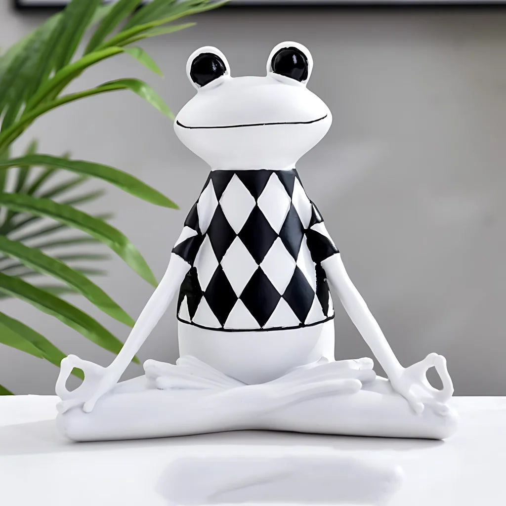 Playful Frog Yoga Statue For Calm Interiors - Style