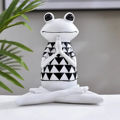 Playful Frog Yoga Statue For Calm Interiors - Style B