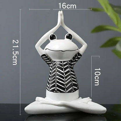 Playful Frog Yoga Statue For Calm Interiors - Style C