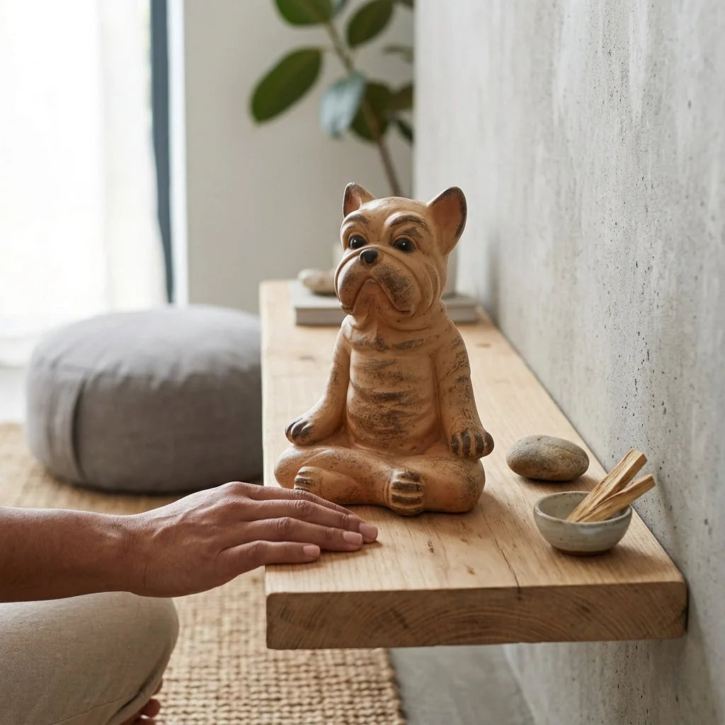Playful Resin Yoga Dog Statue For Zen Decor