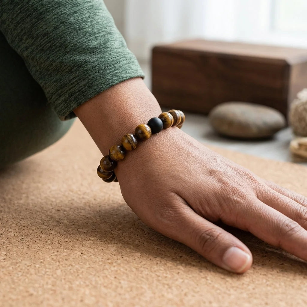 Polished Geometry Tiger Eye Bracelets