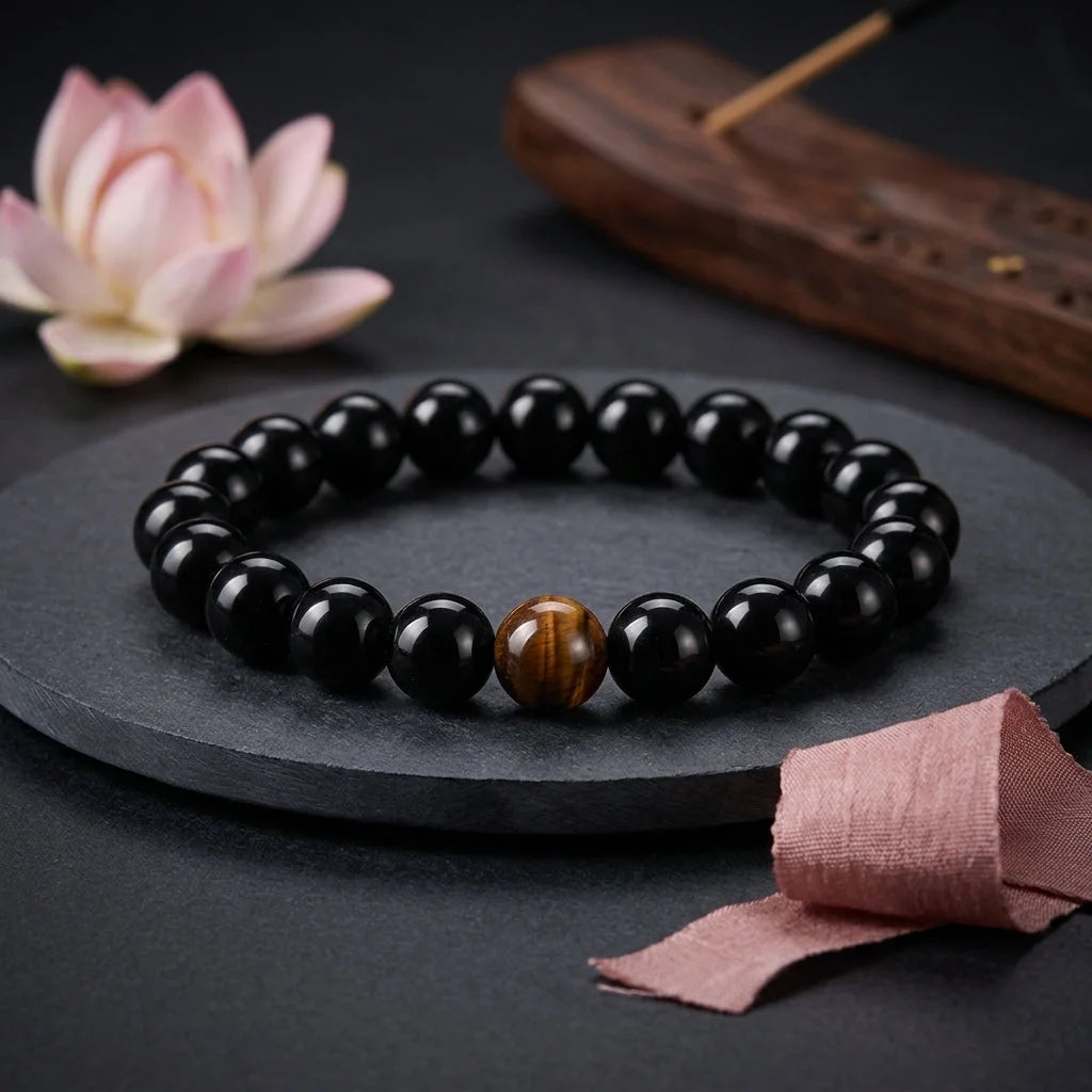 Polished Geometry Tiger Eye Bracelets