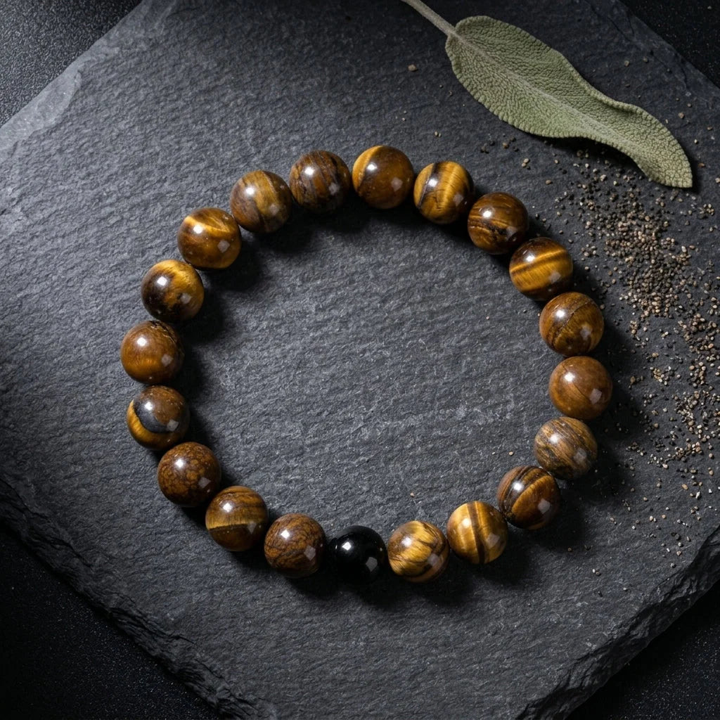 Polished Geometry Tiger Eye Bracelets