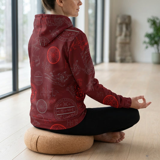 Athletic Hooded Sweatshirts With Mystic Dragon Print