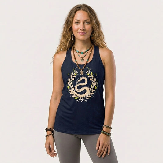 Mystic Rise Racer Tanks With Snake And Arrow Design
