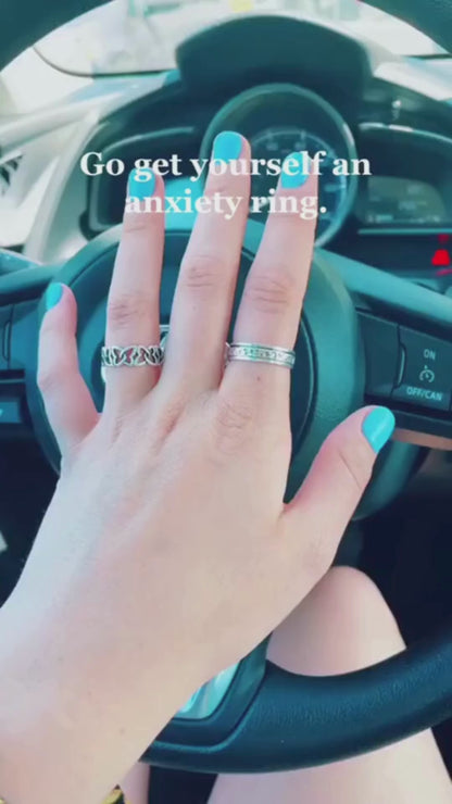 Classic Boho Fidget Ring With Spinner Design