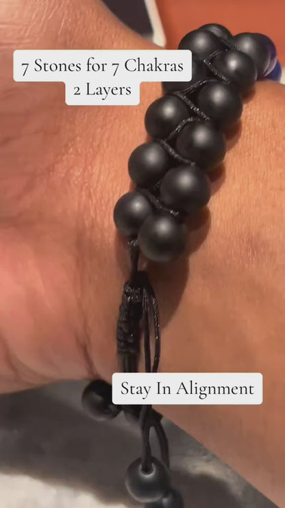 Chakra Balancing Bracelet With Healing Stones