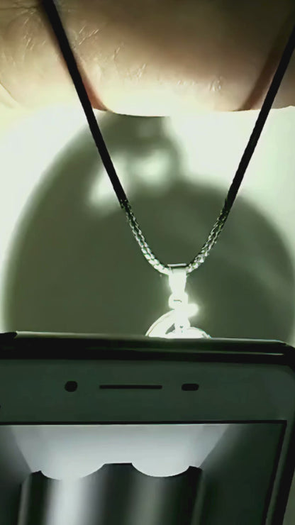 Silver Pendant Necklace With Celestial Zodiac Glow