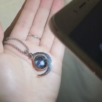Silver Pendant Necklace With Celestial Zodiac Glow