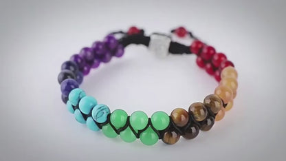 Chakra Balancing Bracelet With Healing Stones