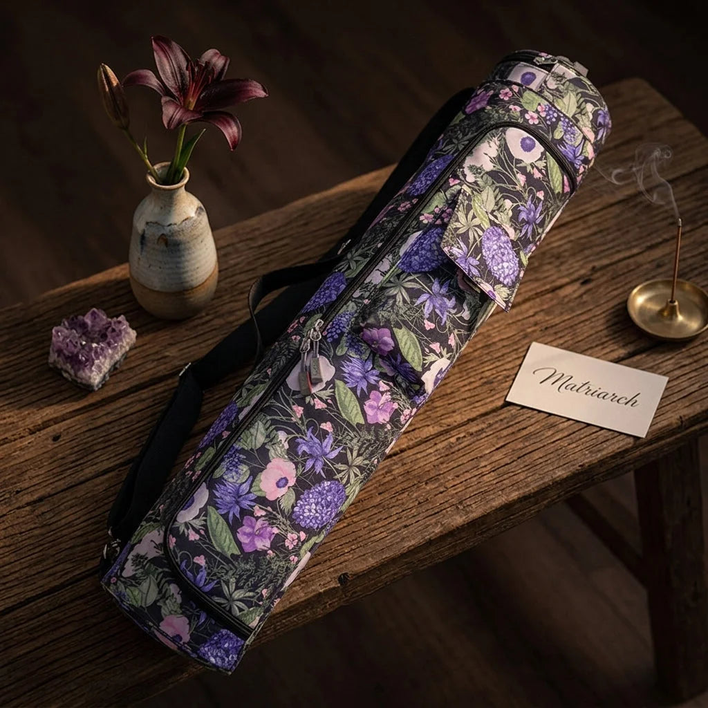 Printed Backpack Yoga Mat Bag Organizer With Strap