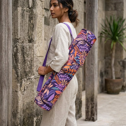 Printed Backpack Yoga Mat Bag Organizer With Strap