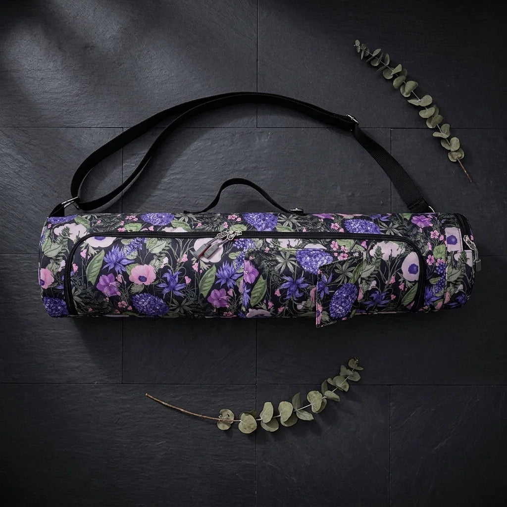 Printed Backpack Yoga Mat Bag Organizer With Strap