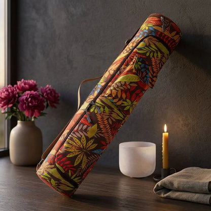 Printed Backpack Yoga Mat Bag Organizer With Strap
