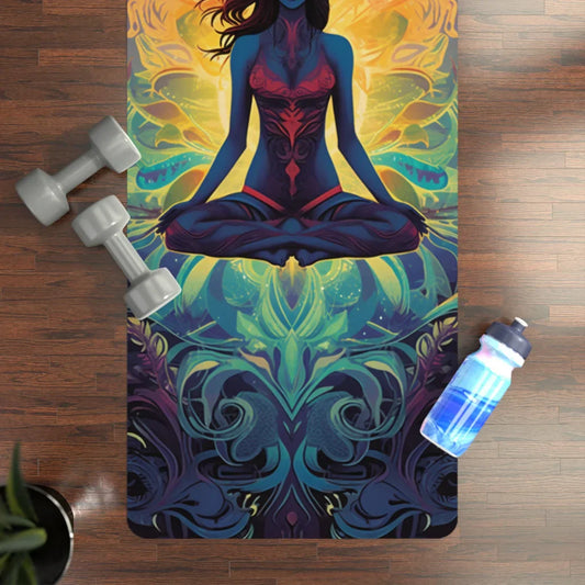 Printed Yoga Mats With Meditation Queen Design - 24x68