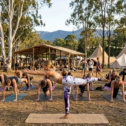 Purple Yoga Leggings With Heart Print For Sacred Flow