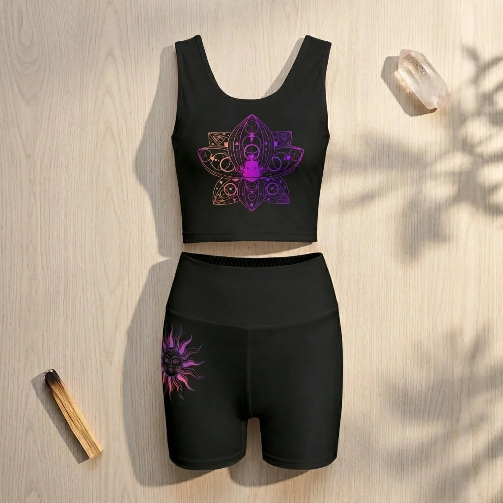 Radiant Lotus Yoga Workout Set For Women