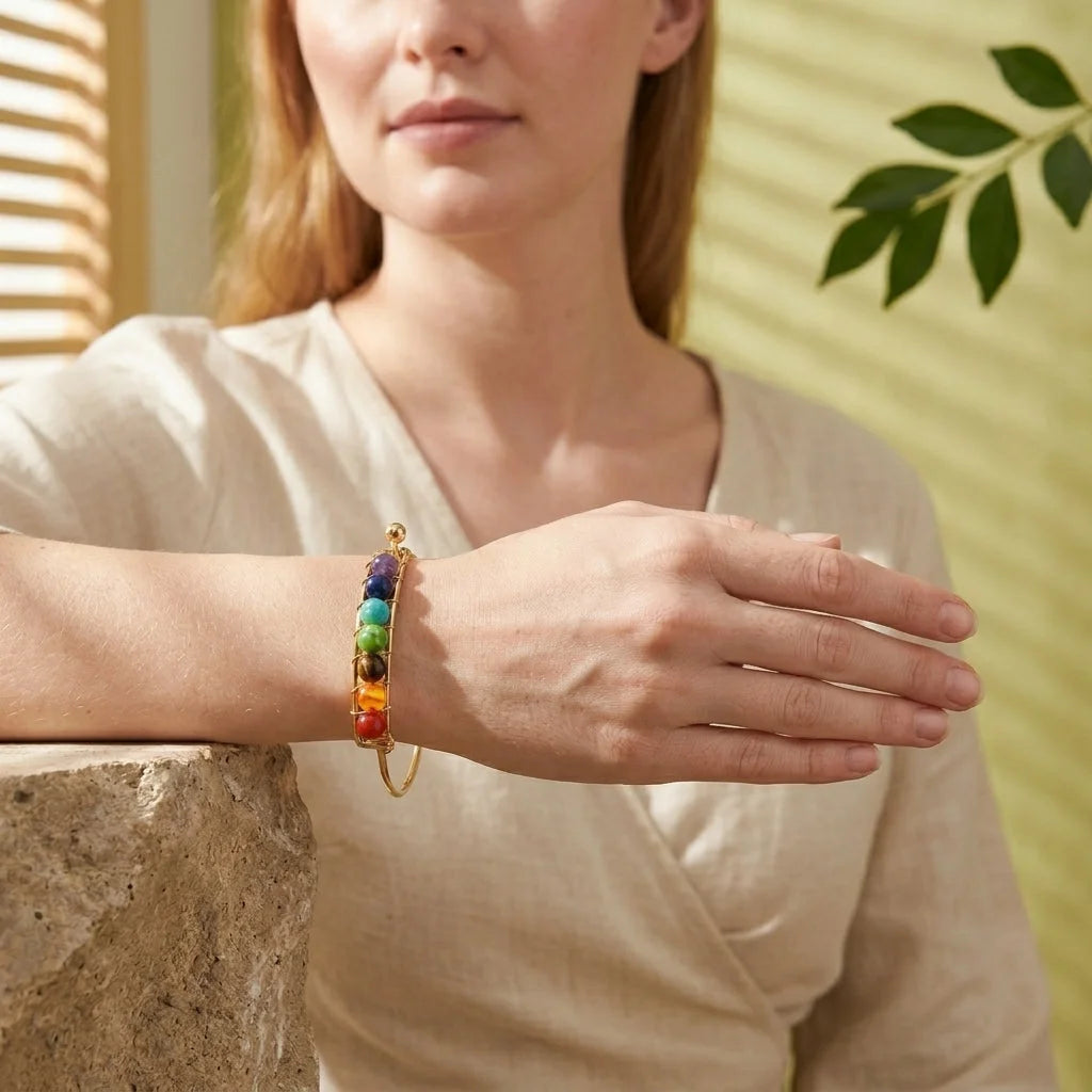 Radiation Shield Chakra Bead Bracelets