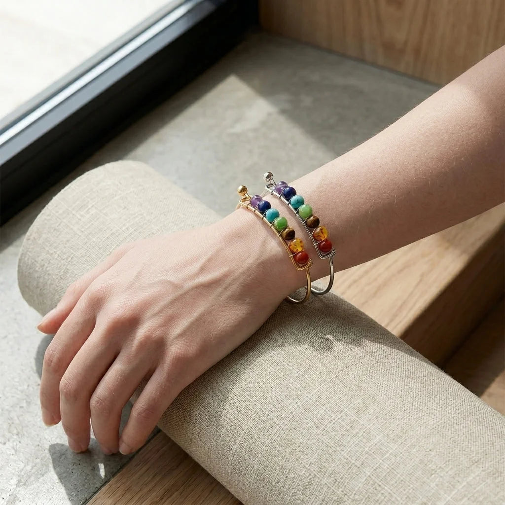 Radiation Shield Chakra Bead Bracelets