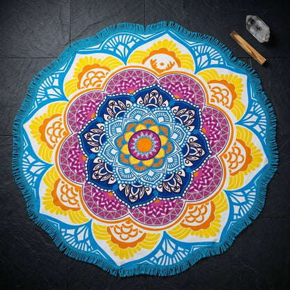 Round Boho Meditation Carpet For Mindful Living Spaces