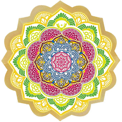Round Boho Meditation Carpet For Mindful Living Spaces