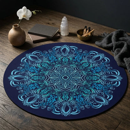 Round Yoga Mats Large With Non-Slip Natural Rubber