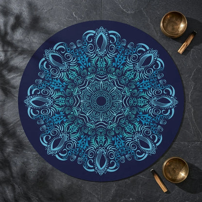 Round Yoga Mats Large With Non-Slip Natural Rubber