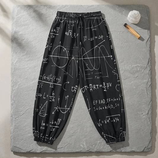 Sacred Geometry Harem Style Trousers in Black