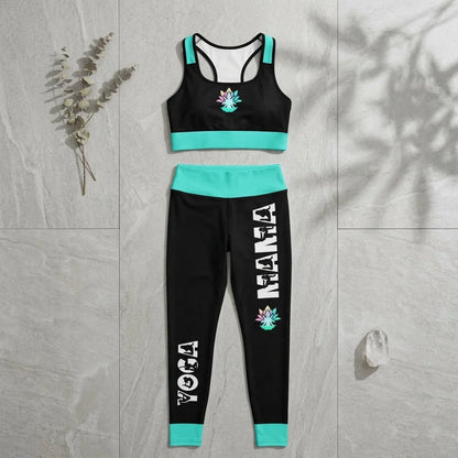 Seafoam Lotus Yoga Pant Set For Women
