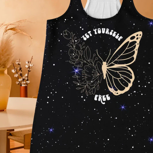 Set Yourself Free Womens Racerback Tank Tops