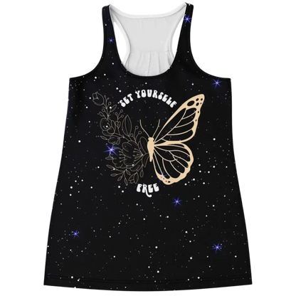 Set Yourself Free Womens Racerback Tank Tops - XS