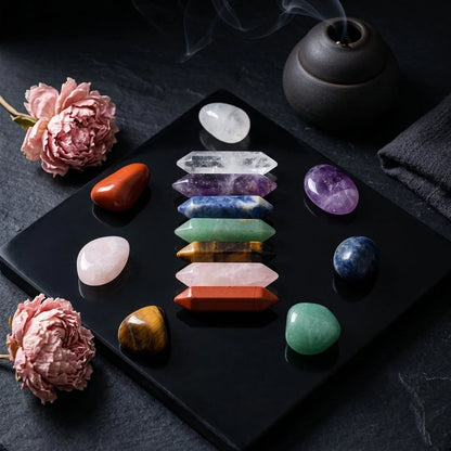 Seven Chakra Meditation Stones Set For Healing Rituals