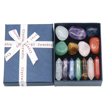 Seven Chakra Meditation Stones Set For Healing Rituals