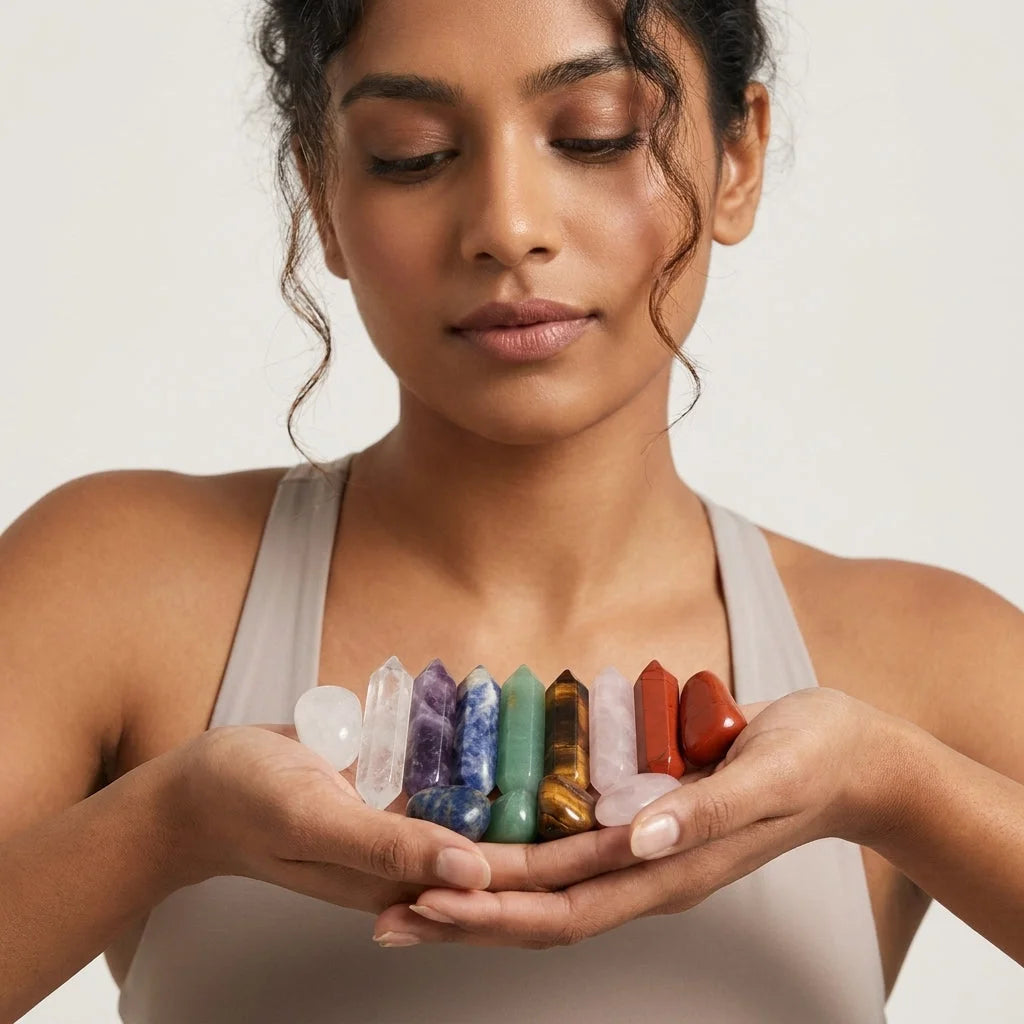 Seven Chakra Meditation Stones Set For Healing Rituals
